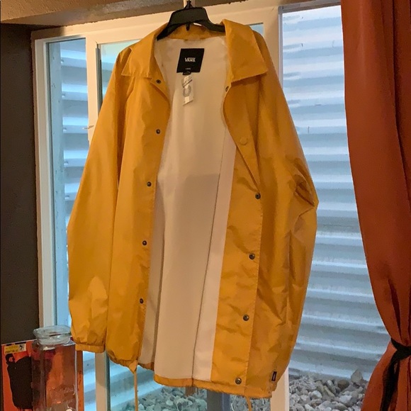 Coats | Vans Yellow Raincoat | Poshmark
